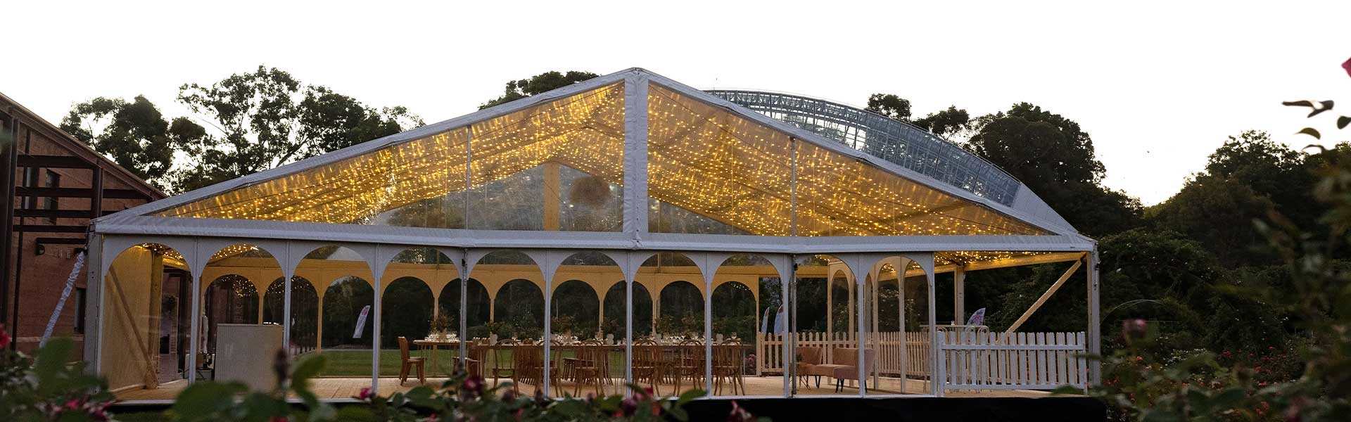 Wedding set up for botanic gardens adelaide