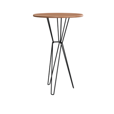 Round Bar Table Black Wire Legs