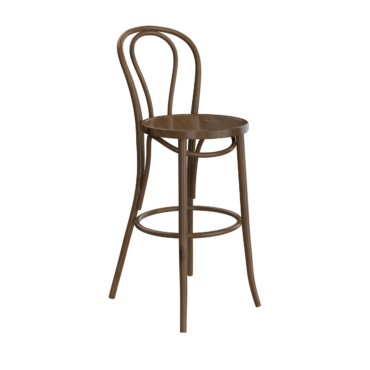 Bentwood Stool - Walnut with back