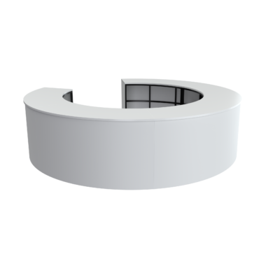 Curved Service Bar - White