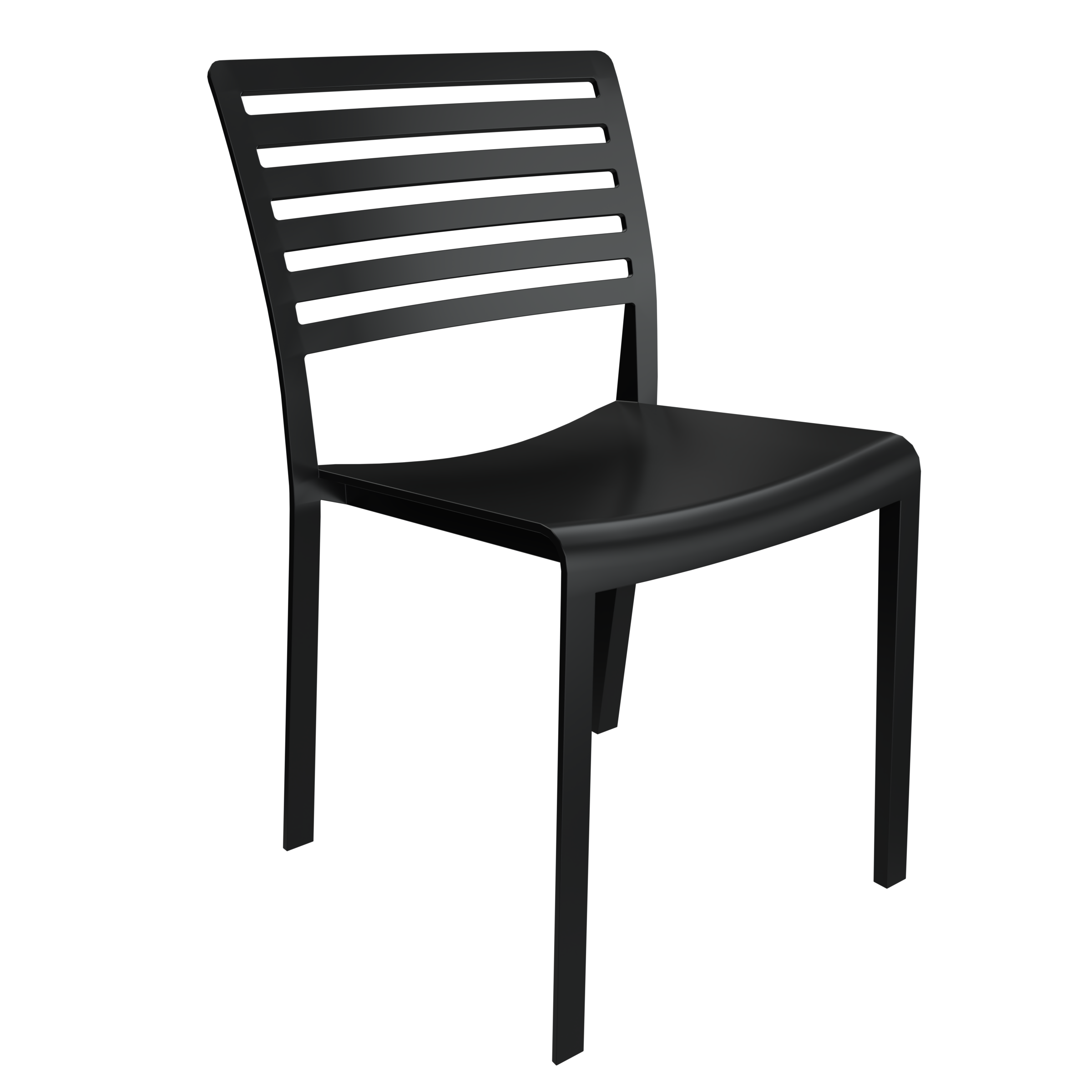 Black outdoor occasional chair